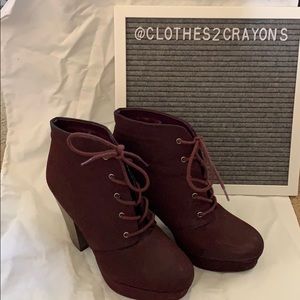 SM Oxblood heeled boots